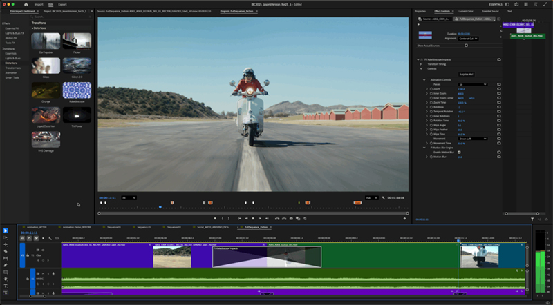 90 nuevos efectos, transiciones y animaciones en Premiere Pro.